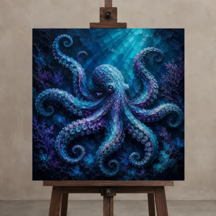 Premium Wall Art Kare Html Edition – ANIMALNW2115 displayed on a studio easel