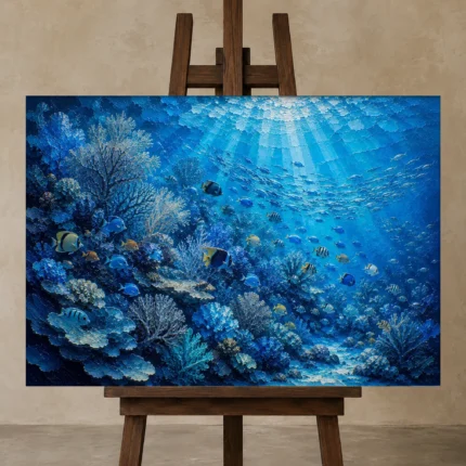 Premium Wall Art Yatay Html Edition – ANIMALNW2119 displayed on a studio easel