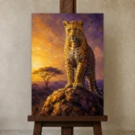 Premium Wall Art Dikey Html Edition – ANIMALNW2121 displayed on a studio easel