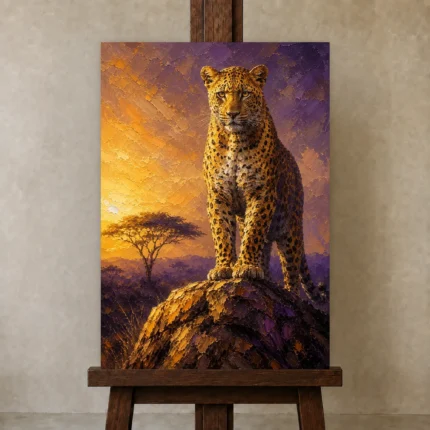 Premium Wall Art Dikey Html Edition – ANIMALNW2121 displayed on a studio easel
