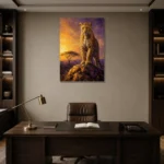 Premium Wall Art Dikey Html Edition – ANIMALNW2121 displayed in a contemporary gallery-inspired room