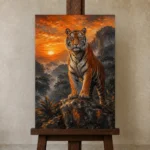 Premium Wall Art Dikey Html Edition – ANIMALNW2127 displayed on a studio easel