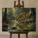 Premium Wall Art Yatay Html Edition – ANIMALNW2131 displayed on a studio easel