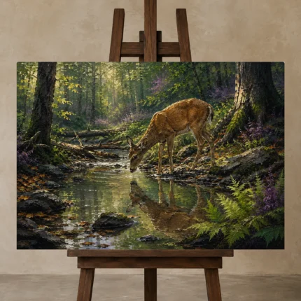 Premium Wall Art Yatay Html Edition – ANIMALNW2131 displayed on a studio easel