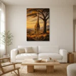 Premium Wall Art Dikey Html Edition – ANIMALNW2136 styled in a refined neutral interior
