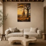 Premium Wall Art Dikey Html Edition – ANIMALNW2136 presented in a sophisticated home setting