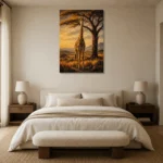 Premium Wall Art Dikey Html Edition – ANIMALNW2136 showcased in an elegant minimalist interior