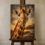 Premium Wall Art Dikey Html Edition – ANIMALNW2138 displayed on a studio easel