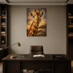 Premium Wall Art Dikey Html Edition – ANIMALNW2138 displayed in a contemporary gallery-inspired room