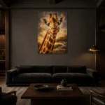 Premium Wall Art Dikey Html Edition – ANIMALNW2138 shown in a warm modern interior