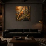 Premium Wall Art Kare Html Edition – ANIMALNW2139 shown in a warm modern interior