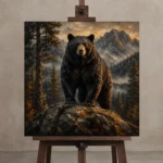 Premium Wall Art Kare Html Edition – ANIMALNW2142 displayed on a studio easel