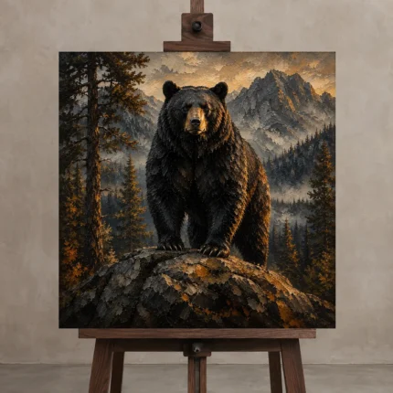 Premium Wall Art Kare Html Edition – ANIMALNW2142 displayed on a studio easel