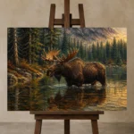 Premium Wall Art Yatay Html Edition – ANIMALNW2146 displayed on a studio easel