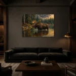 Premium Wall Art Yatay Html Edition – ANIMALNW2146 shown in a warm modern interior