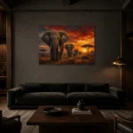 Premium Wall Art Yatay Html Edition – ANIMALNW2148 shown in a warm modern interior