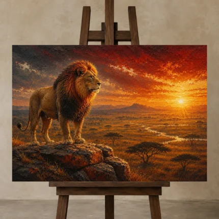 Premium Wall Art Yatay Html Edition – ANIMALNW2149 displayed on a studio easel