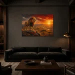Premium Wall Art Yatay Html Edition – ANIMALNW2149 shown in a warm modern interior