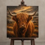 Premium Wall Art Kare Html Edition – ANIMALNW2154 displayed on a studio easel