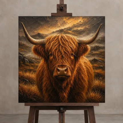 Premium Wall Art Kare Html Edition – ANIMALNW2154 displayed on a studio easel
