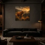 Premium Wall Art Kare Html Edition – ANIMALNW2155 shown in a warm modern interior