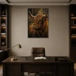 Premium Wall Art Dikey Html Edition – ANIMALNW2159 displayed in a contemporary gallery-inspired room