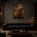 Premium Wall Art Dikey Html Edition – ANIMALNW2159 shown in a warm modern interior