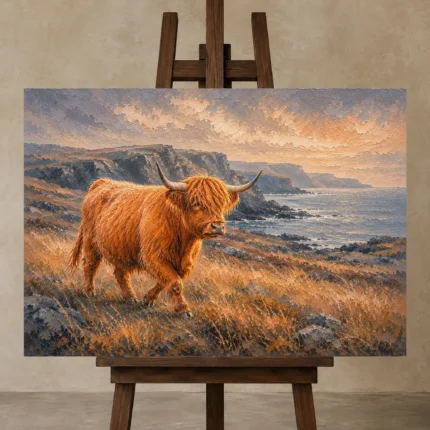 Premium Wall Art Yatay Html Edition – ANIMALNW2161 displayed on a studio easel