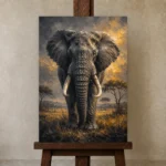 Premium Wall Art Dikey Html Edition – ANIMALNW2166 displayed on a studio easel