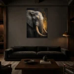 Premium Wall Art Dikey Html Edition – ANIMALNW2168 shown in a warm modern interior
