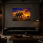 Premium Wall Art Yatay Html Edition – ANIMALNW2172 shown in a warm modern interior