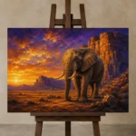 Premium Wall Art Yatay Html Edition – ANIMALNW2173 displayed on a studio easel