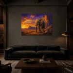 Premium Wall Art Yatay Html Edition – ANIMALNW2173 shown in a warm modern interior