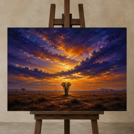 Premium Wall Art Yatay Html Edition – ANIMALNW2174 displayed on a studio easel