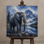 Premium Wall Art Kare Html Edition – ANIMALNW2175 displayed on a studio easel