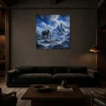 Premium Wall Art Kare Html Edition – ANIMALNW2177 shown in a warm modern interior
