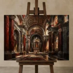 Premium Wall Art Yatay Html Edition – ARCHITECTURENW2001 displayed on a studio easel