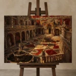 Premium Wall Art Yatay Html Edition – ARCHITECTURENW2002 displayed on a studio easel