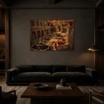 Premium Wall Art Yatay Html Edition – ARCHITECTURENW2002 shown in a warm modern interior