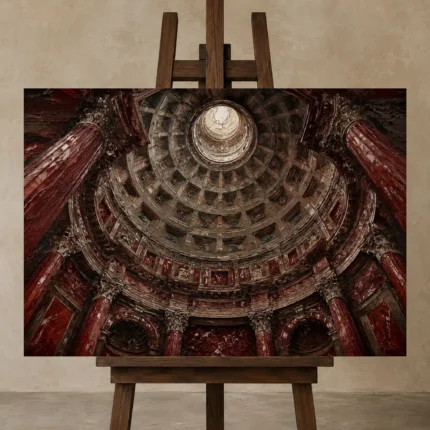Premium Wall Art Yatay Html Edition – ARCHITECTURENW2003 displayed on a studio easel