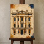 Premium Wall Art Dikey Html Edition – ARCHITECTURENW2004 displayed on a studio easel