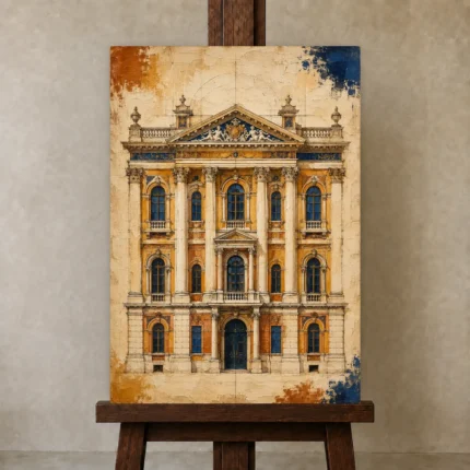 Premium Wall Art Dikey Html Edition – ARCHITECTURENW2004 displayed on a studio easel
