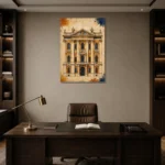 Premium Wall Art Dikey Html Edition – ARCHITECTURENW2004 displayed in a contemporary gallery-inspired room