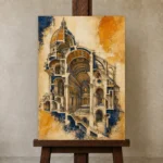 Premium Wall Art Dikey Html Edition – ARCHITECTURENW2005 displayed on a studio easel
