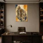 Premium Wall Art Dikey Html Edition – ARCHITECTURENW2005 displayed in a contemporary gallery-inspired room
