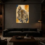 Premium Wall Art Dikey Html Edition – ARCHITECTURENW2005 shown in a warm modern interior