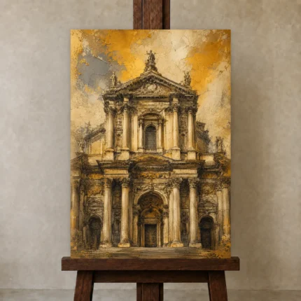 Premium Wall Art Dikey Html Edition – ARCHITECTURENW2007 displayed on a studio easel