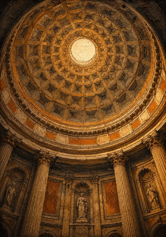 Bronze Rotunda Neoclassical Prints Honey Bronze Art Print