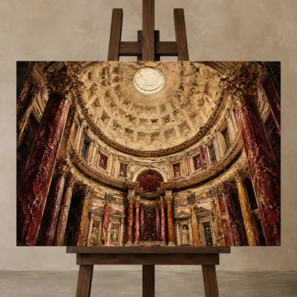 Premium Wall Art Yatay Html Edition – ARCHITECTURENW2023 displayed on a studio easel
