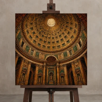 Premium Wall Art Kare Html Edition – ARCHITECTURENW2026 displayed on a studio easel